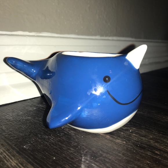 5/$25 Small Narwhal Ceramic Planter - Picture 2 of 15